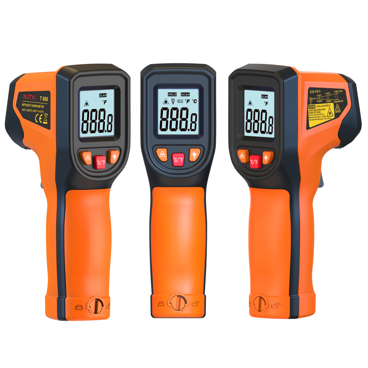 Industrial Laser Temperature Gun - Digital Infrared Thermometer Sensor Handheld Non-contact