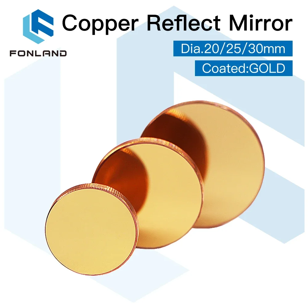 Industrial Laser Cutter - 3pcs Fonland Copper Reflect Mirror Diameter