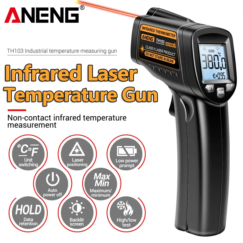 Infrared Laser Temperature Gun - Industrial Laser Temperature Gun recension och pris