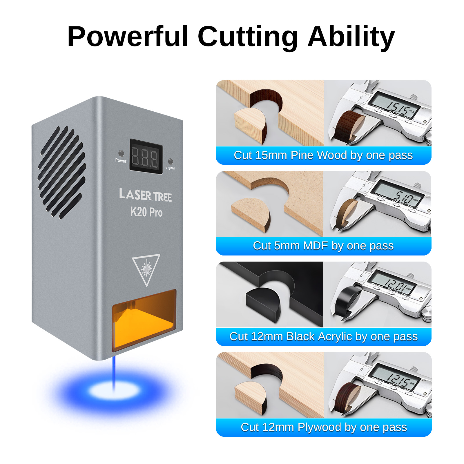 LASER TREE K20 20W Optical Pow - Industrial Laser Cutter recension och pris