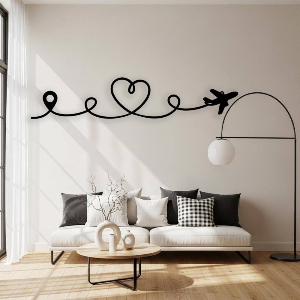 Flat Travel Metal Wall Art, La - Industrial Laser Cutter recension och pris
