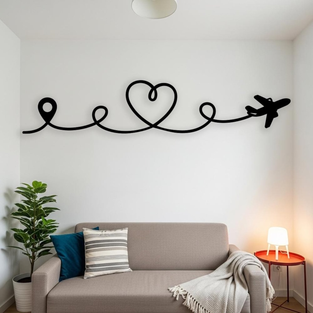 Flat Travel Metal Wall Art, La - Industrial Laser Cutter recension och pris