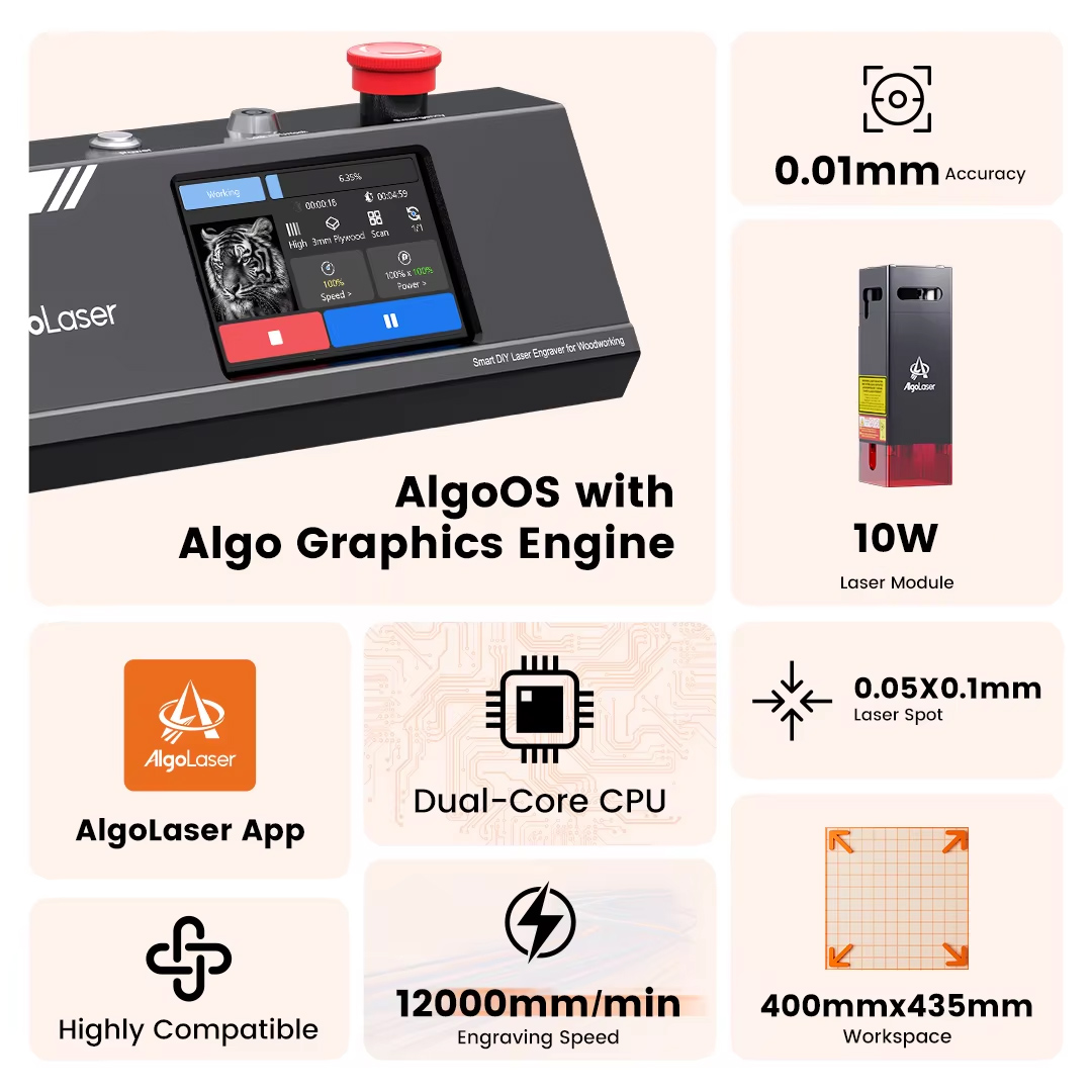 Algolaser DIY Table 40*43cm CN - Industrial Handheld Laser Engraver recension och pris