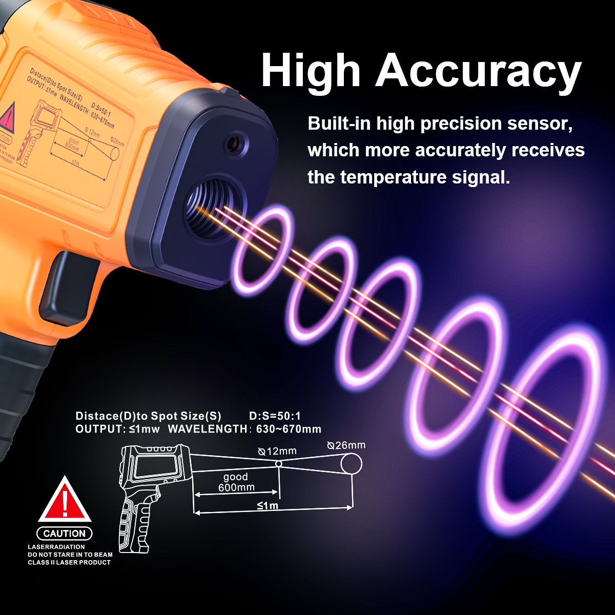 DT1000 DT1600 Infrared Thermom - Industrial Laser Temperature Gun recension och pris