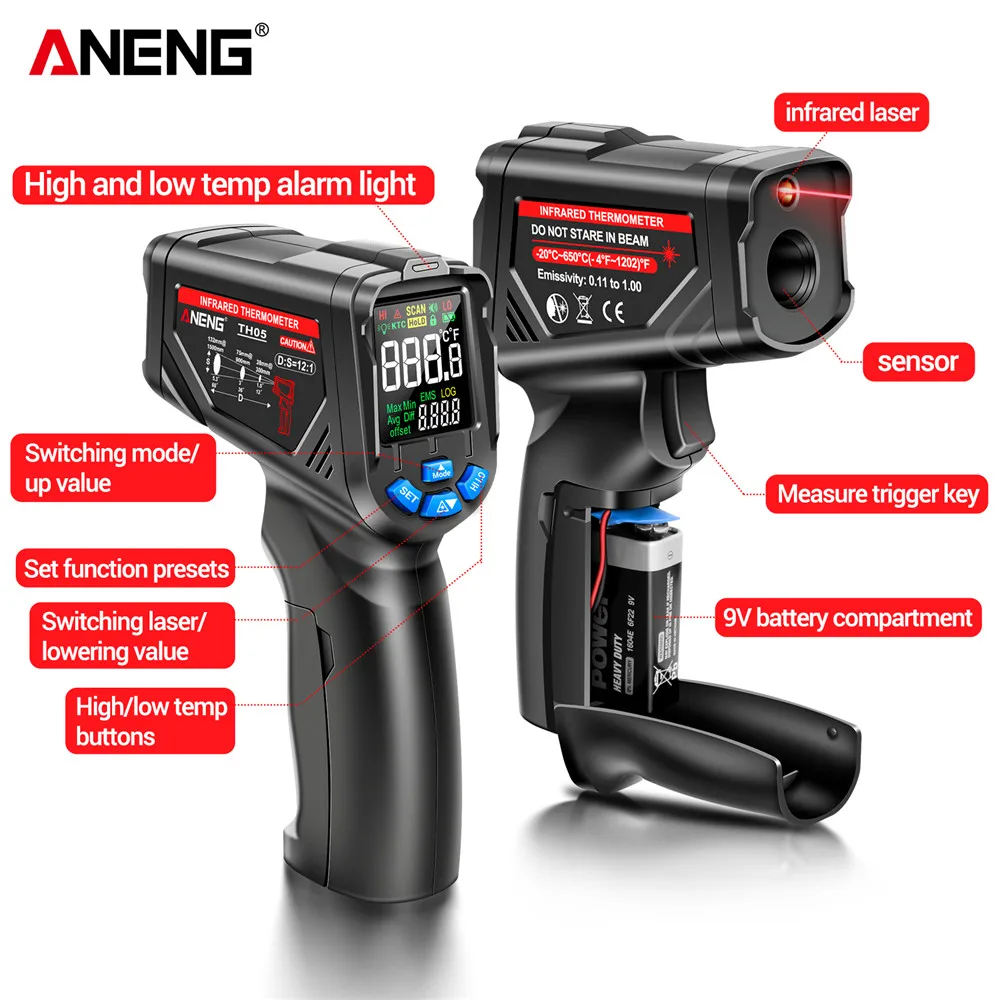 Sensor Gun Circuit Industrial  - Industrial Laser Temperature Gun recension och pris