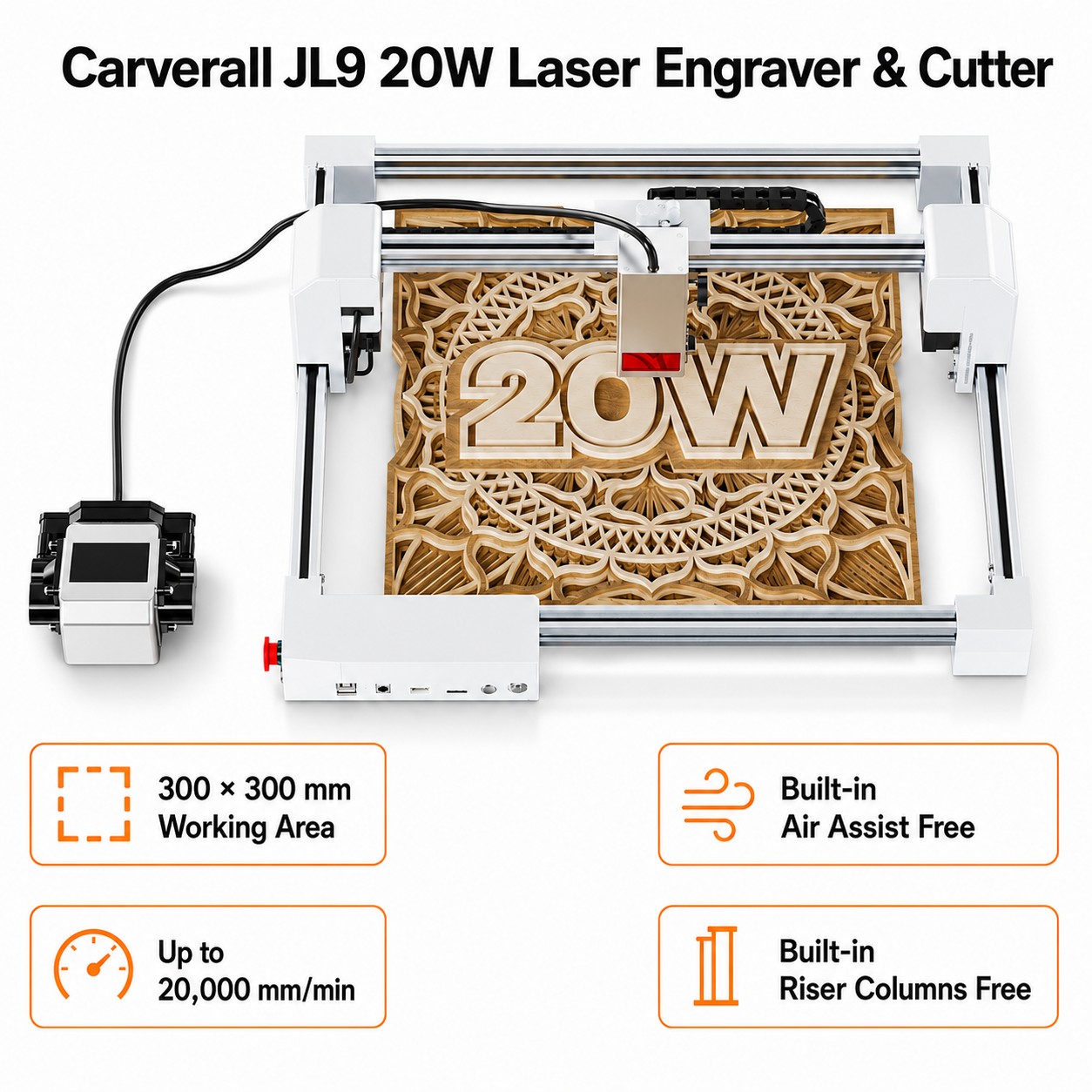 Carverall JL9 20W Laser Engrav - Industrial Handheld Laser Engraver recension och pris